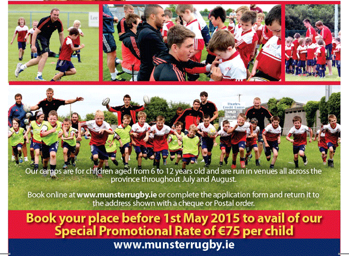 Munster Rugby Summer Camps 2015.